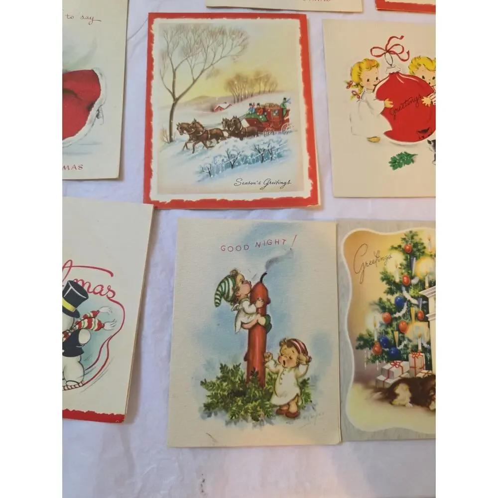 Lot Of 20 Vintage Christmas Cards Used Norcross Hallmark